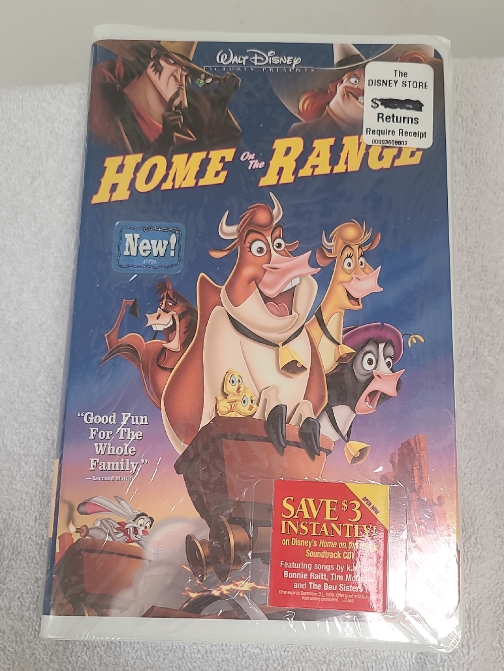 Disney Home on the Range VHS — Blue and Yellow Cover